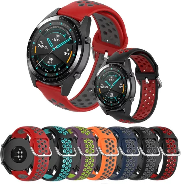 Tamister Uhrenarmband Silikon, Schwarz, Unisex - Bild 1