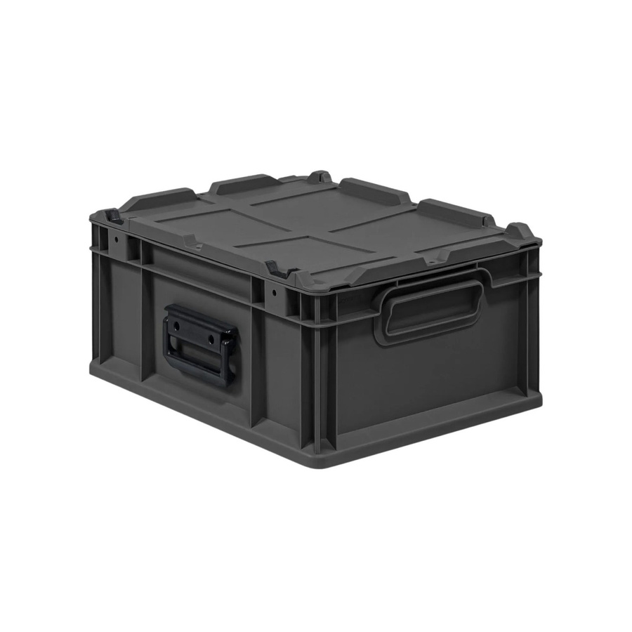 PROREGAL Eurobox Nextgen Transportbox Schwarz, H x B x T: 18,5 x 30 x 40 cm, 16 Liter - Bild 2