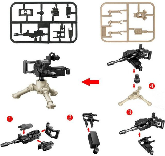 Yiran toy Gatling-Gun Militärwaffe, Bausteine, ab 6 Jahren - Bild 1