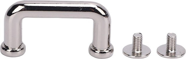 10 Stück Bogenbrückenschnalle Koogeelife D-Ring Verbinderschnalle aus Legierung mit PH-Schrauben für Taschen und Handtaschen, Farbe: Silber, B/T/H: 1,9 x 1,1 x 0,5 cm - Bild 1