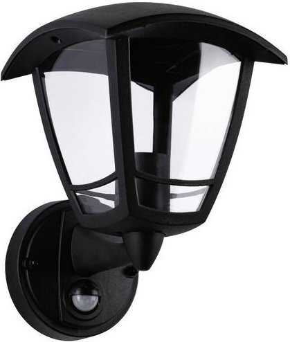 Paulmann LED-Außenwandleuchte mit Bewegungsmelder, Schwarz, E27, Glas transparent - Bild 1