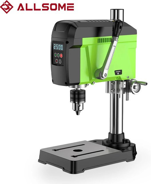 Allsome Tischbohrmaschine BG-516809 mit 400W Leistung und variabler Geschwindigkeit in Grün - Bild 1