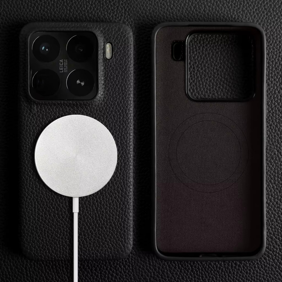 Premium Echtleder Magnetische Ladehülle für Xiaomi 14 Ultra und Xiaomi 14T Pro in Multicolor - Bild 1