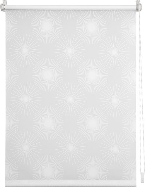 Lichtblick Rollo Klemmfix blickdicht mit Sternen Motiv in Weiß ohne Bohren - Bild 1