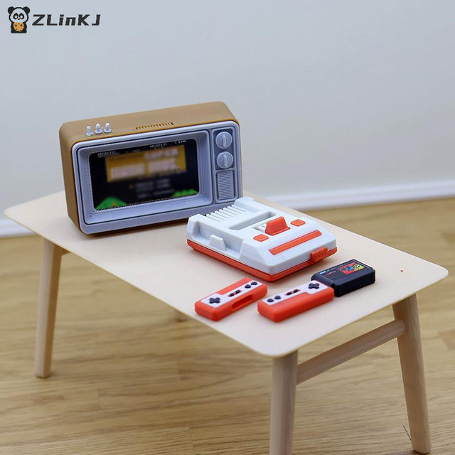 MYPANDA Nostalgische TV Spielkonsole, Puppenhaus Simulation Miniatur, Zubehör, 1-teiliges Set - Bild 1