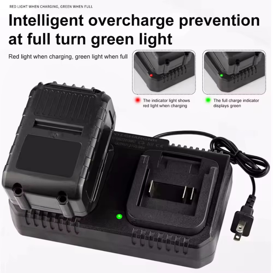 Makita Lithium-Batterie Dual Ladegerät für 18 V und 21 V Akkus BL1415/1815/1830/1850 mit EU/US-Stecker - Bild 3