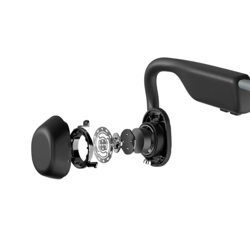 Shokz OpenMove S661 Knochenleitungskopfhörer in Grau mit Bluetooth 5.1 und IP55 Wasserbeständigkeit als kabelloses Sport-Headset mit offenem Ohrdesign - Bild 5