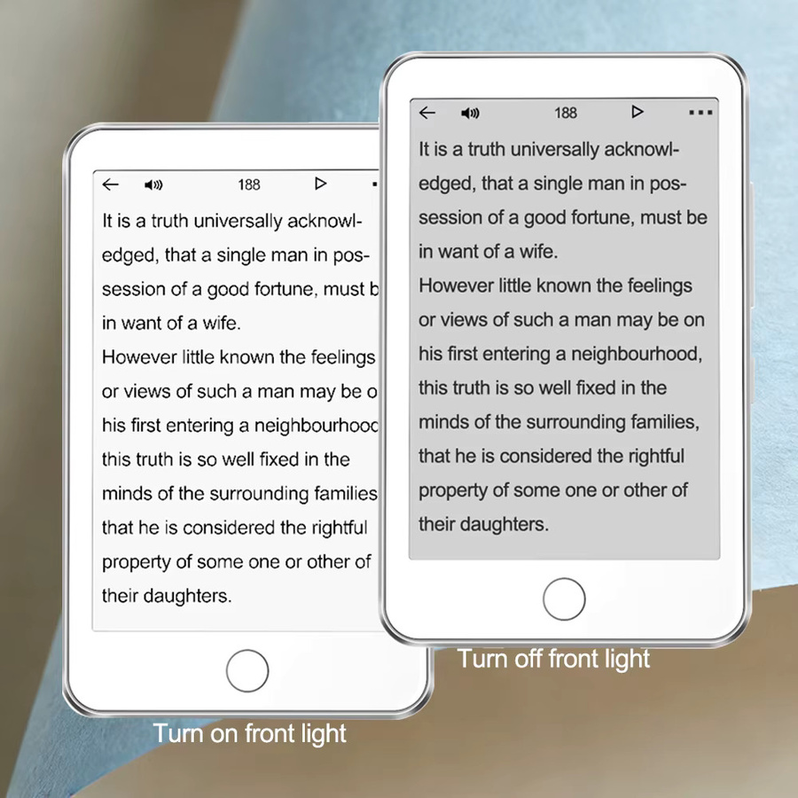2026nem E-Ink E-Book-Reader und MP3-Player mit Bluetooth, 64 GB, Augenschonend mit Hintergrundbeleuchtung und Blaulichtfilter - Bild 3