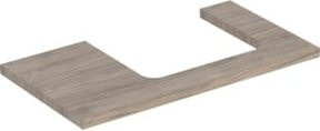 Geberit Waschtisch-Platte One in Braun mit Ausschnitt B/T/H: 90 x 47 x 3 cm - Bild 1