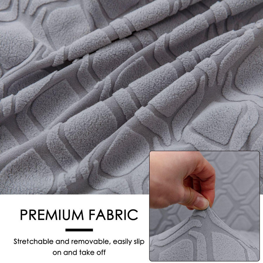 Yiran Furniture Elastischer Jacquard Sofabezug Club Casual in Grau, B/T: 43,5 x 41 cm - Bild 4