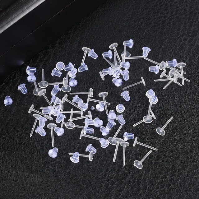 Ohrring-Verschlüsse, Kunststoff-Druckverschlüsse für Ohrstecker - Bild 1
