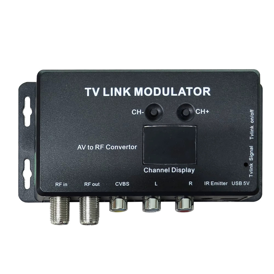 Tuoying AV zu RF TV Link Modulator mit IR-Fernbedienung Range Extender für analoges TV in Schwarz - Bild 2
