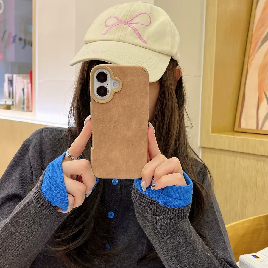 Caynes Matte Cortex Handyhülle für iPhone in Beige, stoßfest - Bild 3