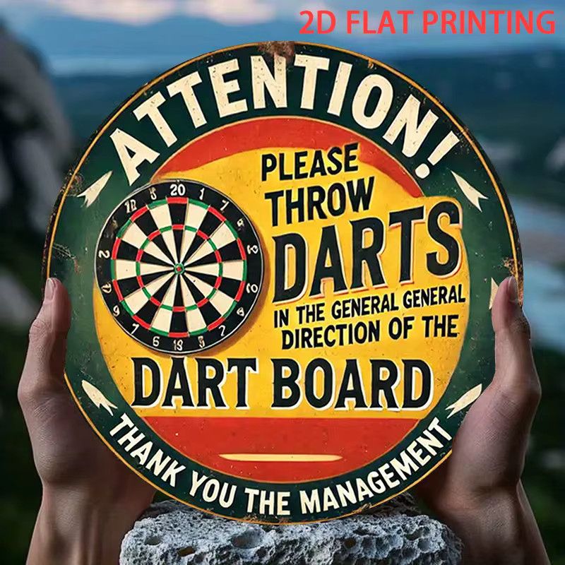 Potdemiel Vintage Dartscheiben Wanddeko aus Eisen und Metall in Multicolor - Bild 4