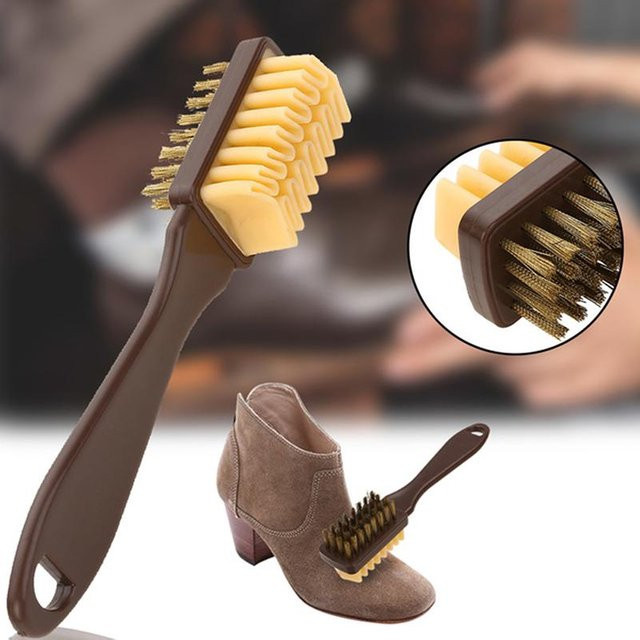 Doppelseitige langlebige Reinigungsbürste von Male Friends als praktischer Gummi-Radierer für Wildleder-Schuhreiniger in Beige - Bild 1