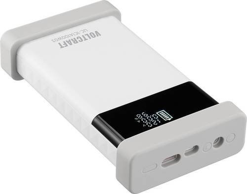 Voltcraft USB Ladegerät 100W mit 1x USB-C und 1x USB-A, USB PD 3.0, Pure White - Bild 1