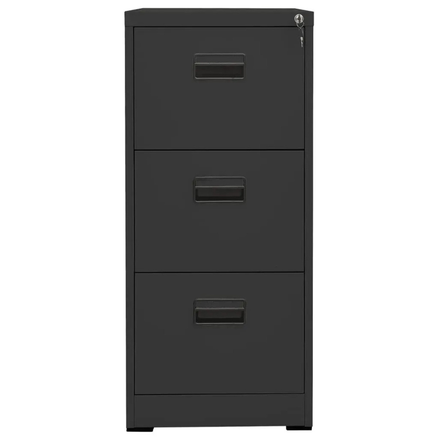 vidaXL Aktenschrank aus Stahl in Anthrazit matt, B/T/H: 46 x 62 x 102,5 cm - Bild 2