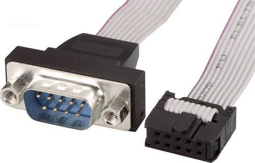 Renkforce Seriell und Parallel Anschlusskabel mit 1x D-SUB-Stecker 9pol. und 1x Buchsenleiste 10pol., Länge: 0,26 m, Grau - Bild 1