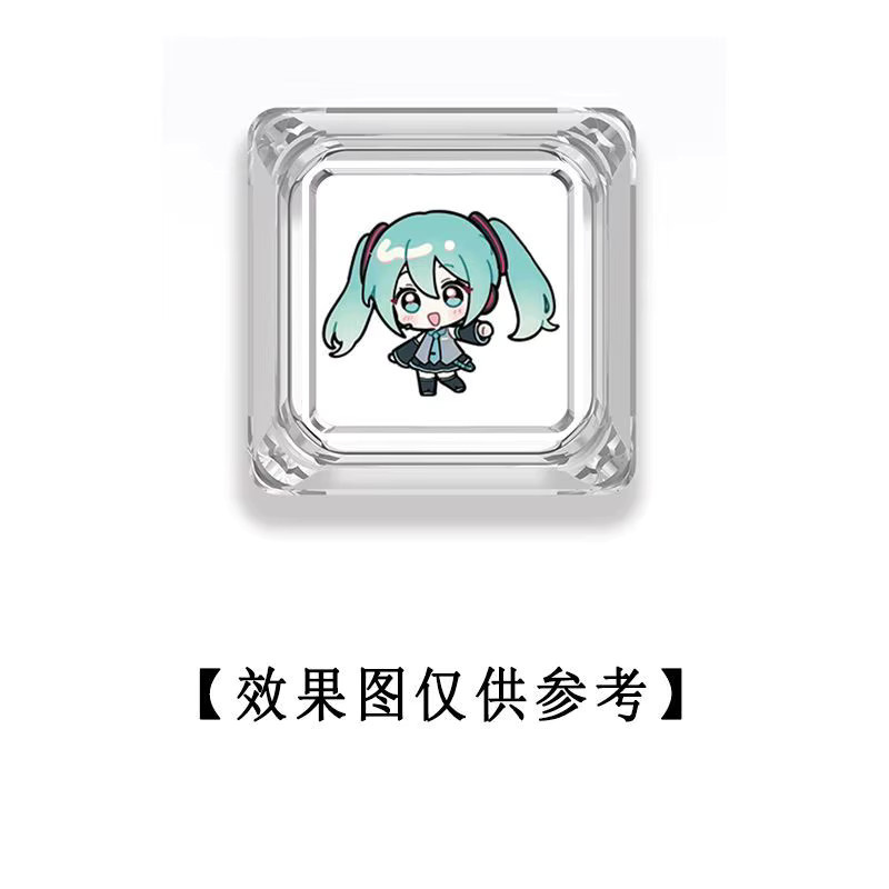 Bandai Hatsune Miku Transparente Mechanische Tastatur-Tastenkappen mit Kreuzschalter zum Austausch und Anpassen - Bild 2