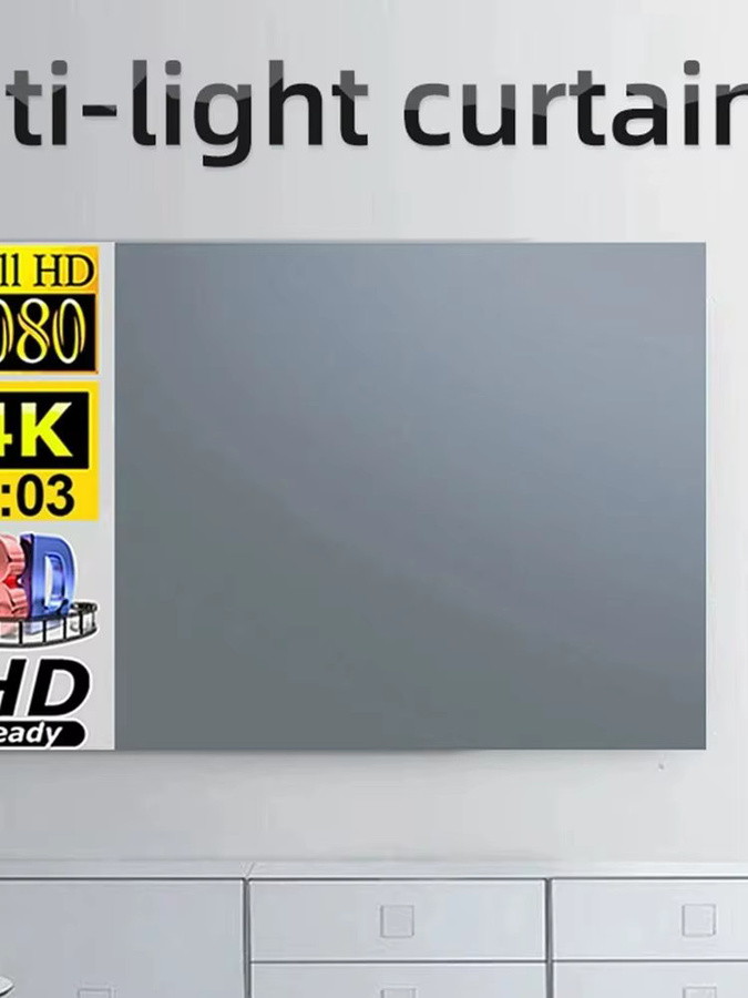 LEJIADA Anti-Licht Projektionswand aus Metall in Grau, faltbar und beweglich, 16:9 Format, Wandmontage für den Außenbereich, 60-110 Zoll - Bild 7
