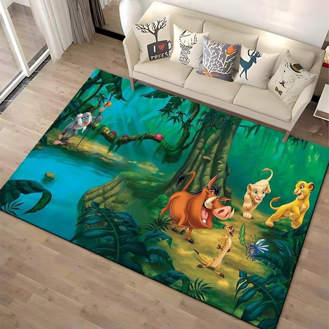 LjqEight Teppich mit Der König der Löwen Simba Motiv, rutschfest und waschbar, B/B: 80 x 140 cm, mehrfarbig - Bild 1