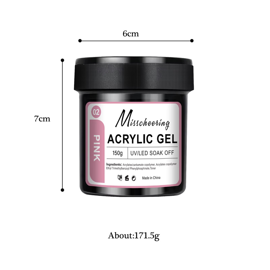 Misscheering Acrylgel, Rosa/Klar/Weiß, 3 x 150 g - Bild 4