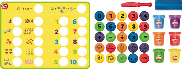 PLAYTIVE Knete Lernspiele Rechnen ab 3 Jahren - Bild 1