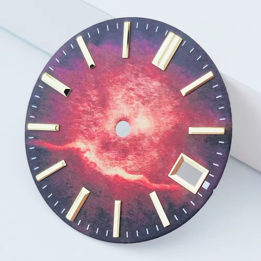 Neiton Zifferblatt, 28,5 mm, Rot, passend für NH35 Automatikwerk, Unisex - Bild 2