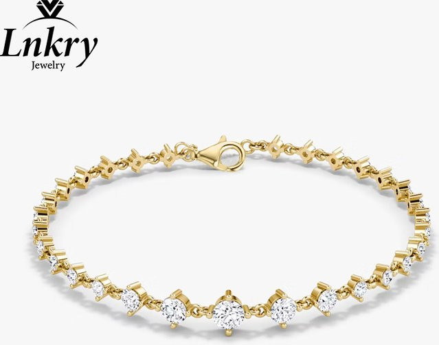 Lnkry Armband, Moissanit, 14 Karat Gold gefüllt, Damen - Bild 1