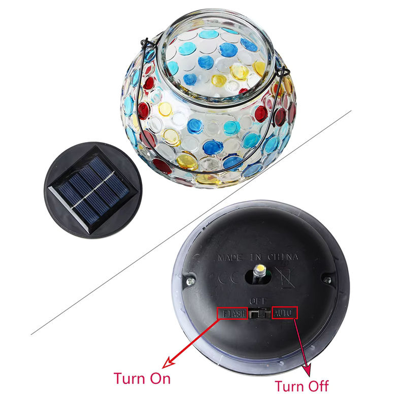 LED Solar Glas Flaschen Tischlampe für Garten und Terrasse als dekoratives Outdoor Nachtlicht - Bild 3