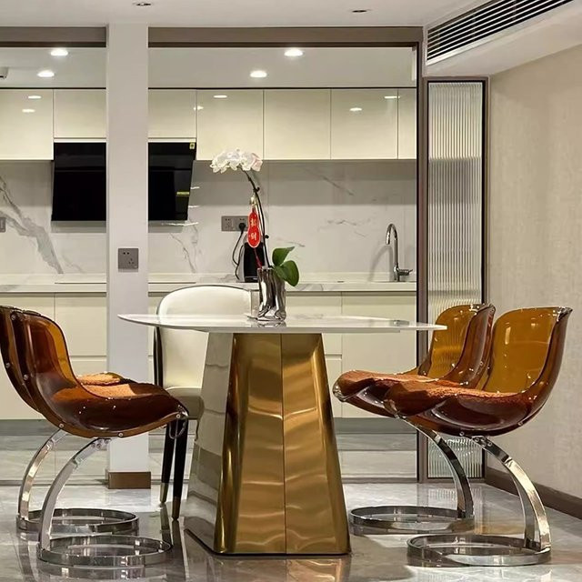 DUTRIEUX Esszimmerstuhl im Nordic Design aus Metall und Kunststoff, transparent und ergonomisch - Bild 1