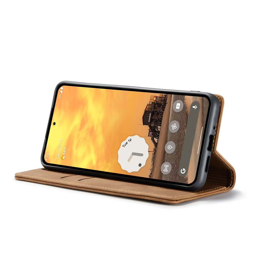 Lederne Magnet-Brieftasche als Schutzhülle für Google Pixel 9 Pro, 8 Pro, 10 XL und Flip in Rot oder Braun mit Kartenfach und Standfunktion - Bild 3
