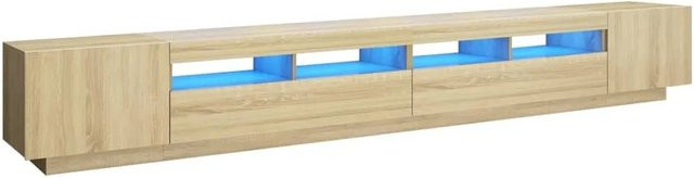 vidaXL TV-Schrank mit LED-Beleuchtung in Sonoma-Eiche, B/T/H: 300 x 35 x 40 cm - Bild 1