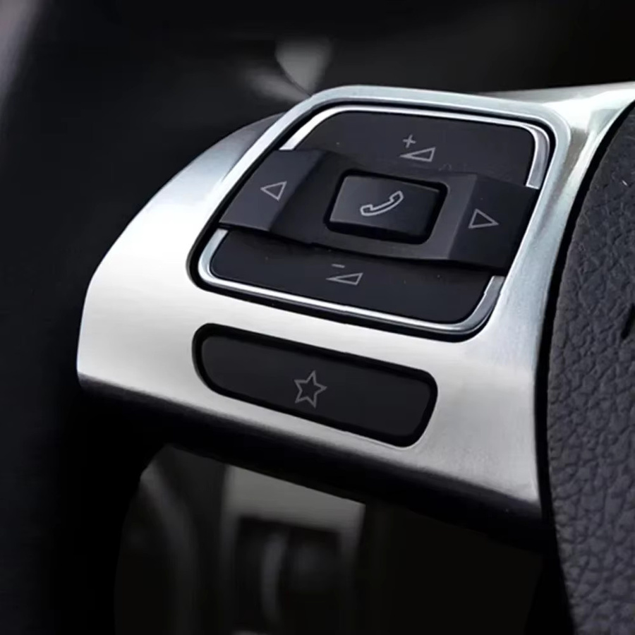 Lenkrad Panel Aufkleber Trim Abdeckung Zubehör für VW Golf MK6 Passat B7 CC EOS Tiguan Jetta Touran Caddy Sharan - Bild 2