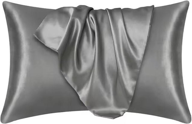 JMG Clothing Kissenbezug aus 100% natürlicher Maulbeerseide in Grau, B/H: 51 x 76 cm - Bild 1