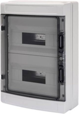 Gewiss Verteilerschrank GW40104 Aufputz in Weiß mit 2 Reihen - Bild 1