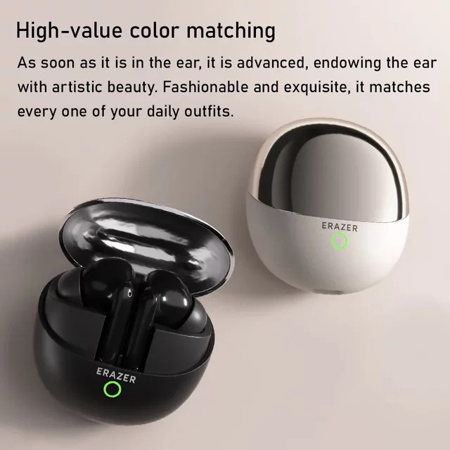 Lenovo E30 Wireless In-Ear Kopfhörer mit Bluetooth 5.3, Rauschunterdrückung und schwerem Bass in Schwarz oder Weiß - Bild 1