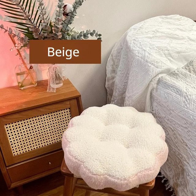 Weiches Tatami-Kissen in Beige, quadratisches Bodenkissen für Wohnzimmer und Schlafsofa, B/B: 40 x 40 cm - Bild 1