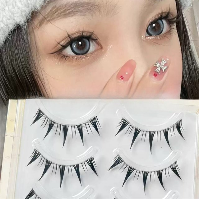 LIMEIKAI Künstliche Wimpern Volumen-Manga-Stil, 5 Paar, Unisex - Bild 1