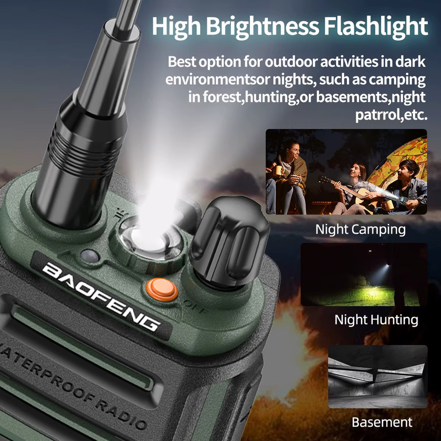 Baofeng UV-9R PRO Walkie Talkie IP68 Wasserdicht mit 128 Kanälen AM/FM und USB-C Anschluss - Bild 3