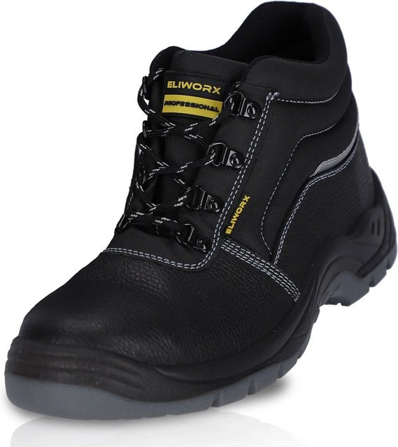Eliworx Sicherheitsschuhe S3 SR Terra High aus Rindsleder für Herren, Farbe: Schwarz, Größe: 44 - Bild 1