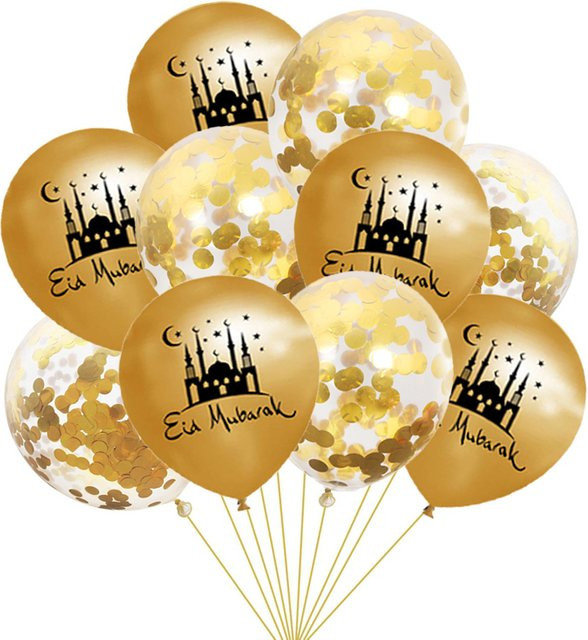 Ataozhekou Eid Mubarak Ballon für deine Ramadan Dekoration 2025, runde muslimische Partydekoration - Bild 1