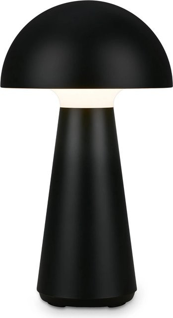 Brilo Akku-Tischleuchte Fungo Schwarz dimmbar mit LED und Touch-Bedienung - Bild 1
