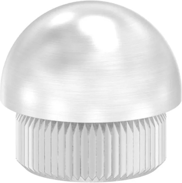 FeNau Einsteckkappe Edelstahl V2A Halbrund für Rohr Ø 21,3 mm Wandstärke 2,0 mm in Silber - Bild 1