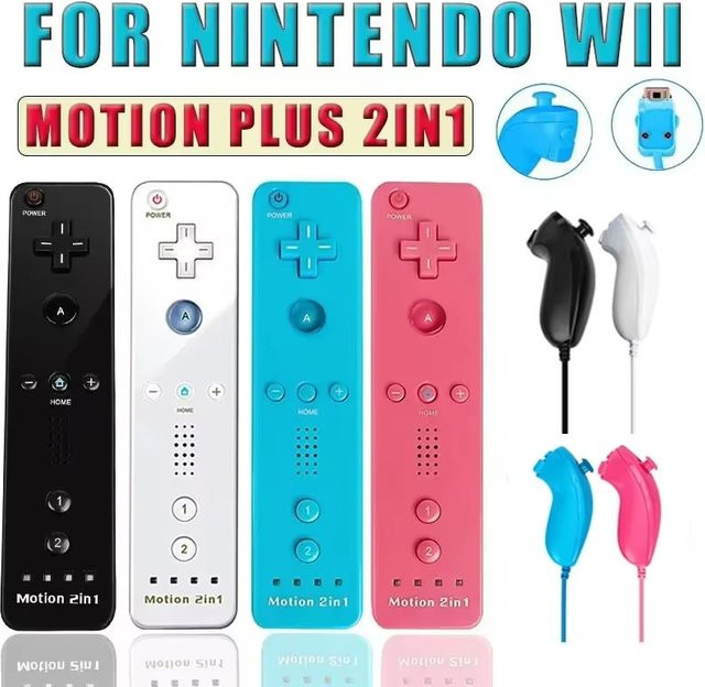 VORTNGLE 2-in-1 Wireless Bluetooth Gamepad Controller mit Silikonhülle für Nintendo Wii und Wii U in Pink - Bild 1
