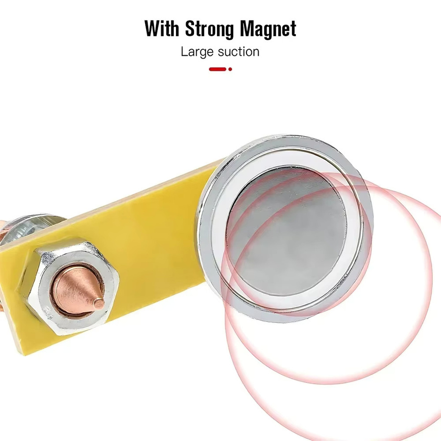 YIAEEY Schweißmagnetkopf mit Doppelkopf als magnetische Schweißunterstützung und Erdungsklemme für die mechanische Wartung - Bild 3