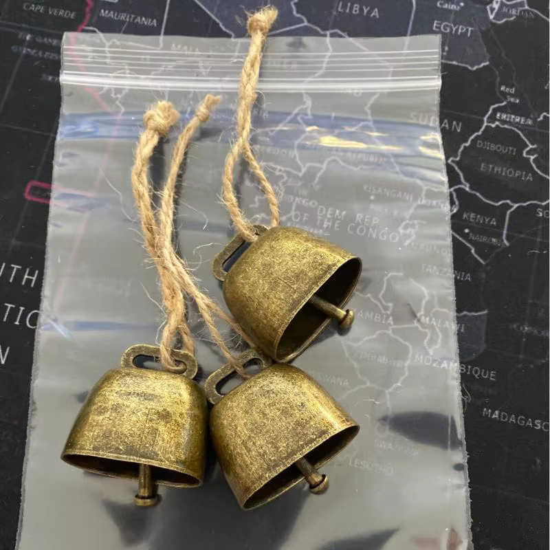 JETTING Weihnachtsanhänger aus Kupfer mit Hanfseil – Rustikale Kuh- und Schafglocken in Bronze, Gold und Braun - Bild 2