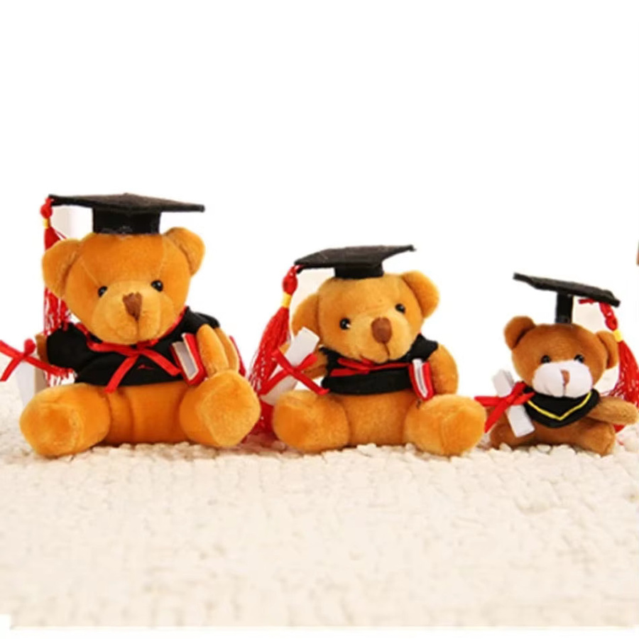 TLXT Schlüsselanhänger Plüsch-Pelz-Pompon-Doktor-Teddybär, light brown, Damen - Bild 3