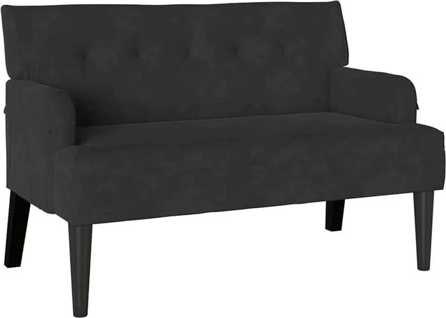 vidaXL Chesterfield Bank in Schwarz aus Samt mit B/T/H: 112 x 65,5 x 75 cm - Bild 1