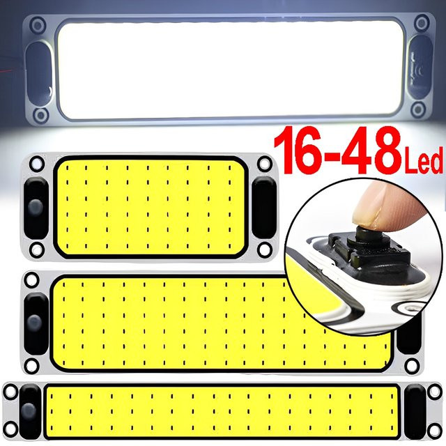 Universelle LED Innenraumleuchte für Autos und LKW mit 108 SMD COB LEDs in Weiß - Bild 1